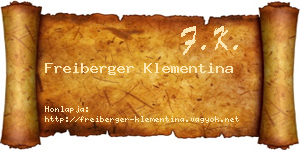 Freiberger Klementina névjegykártya